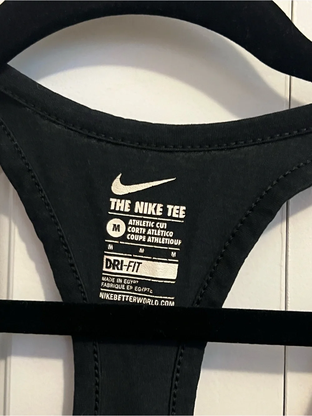 Women’s Nike Dri-Fit Black and White Athletic Tank Top Size Medium Racerback
